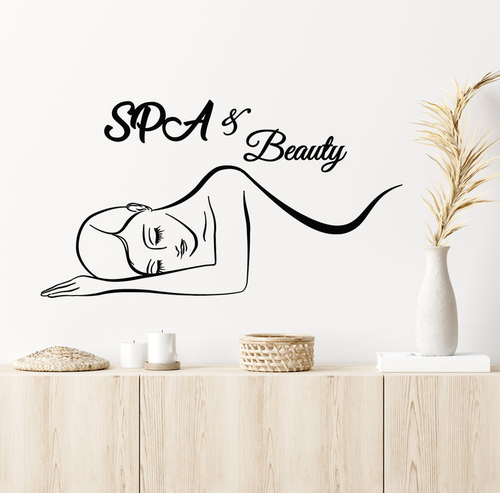 Vinyl Wall Decal Spa Beauty Massage Therapy Healthy Decor Stickers Mural (g5803)