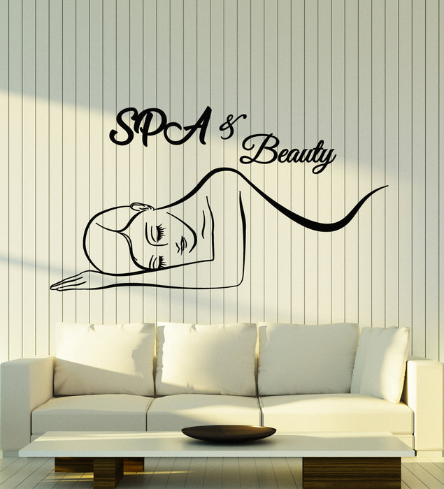 Vinyl Wall Decal Spa Beauty Massage Therapy Healthy Decor Stickers Mural (g5803)