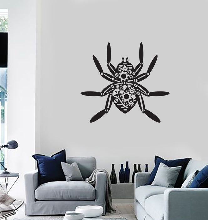 Vinyl Wall Decal Spider Steampunk Mechanism Creative Interior Stickers Mural (ig5749)