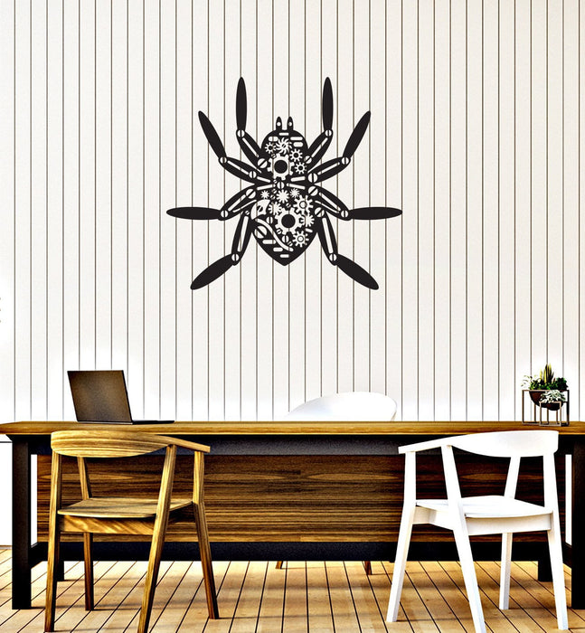 Vinyl Wall Decal Spider Steampunk Mechanism Creative Interior Stickers Mural (ig5749)