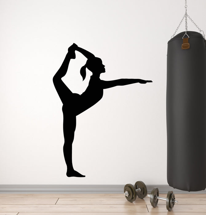 Vinyl Wall Decal Sport Girl Rhythmic Gymnastics Charge Stickers Mural (g437)