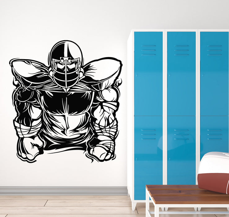 Vinyl Wall Decal American Football Player Athlete Sports Fan Game Stickers Mural (g1083)