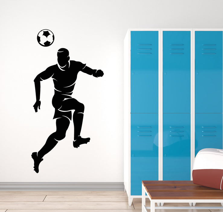 Vinyl Wall Decal Soccer Boy Ball Game Sport Football Fan Stickers Mural (g461)