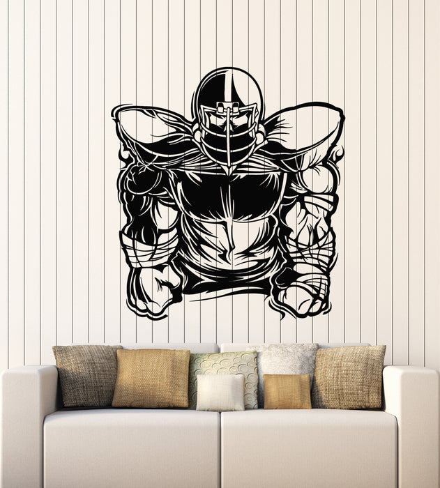 Vinyl Wall Decal American Football Player Athlete Sports Fan Game Stickers Mural (g1083)