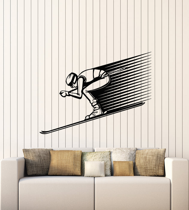 Vinyl Wall Decal Extreme Skier Skiing Winter Sport Club Art Decor Stickers Mural (g1085)