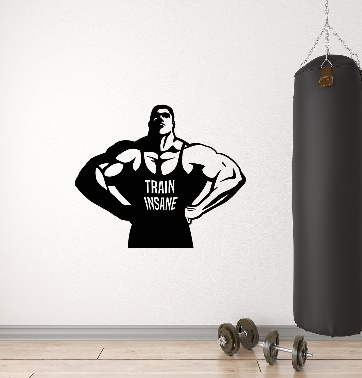 Vinyl Wall Decal Muscled Man Bodybuilding Gym Athlete Sport Stickers M ...