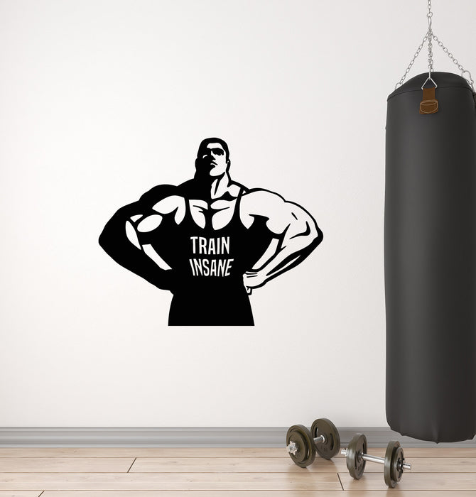 Vinyl Wall Decal Muscled Man Bodybuilding Gym Athlete Sport Stickers Mural (g508)