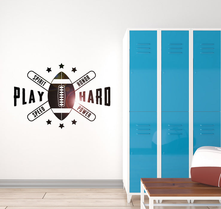 Vinyl Wall Decal American Football Quote Ball Boy Room Stickers Mural Unique Gift (ig3512)