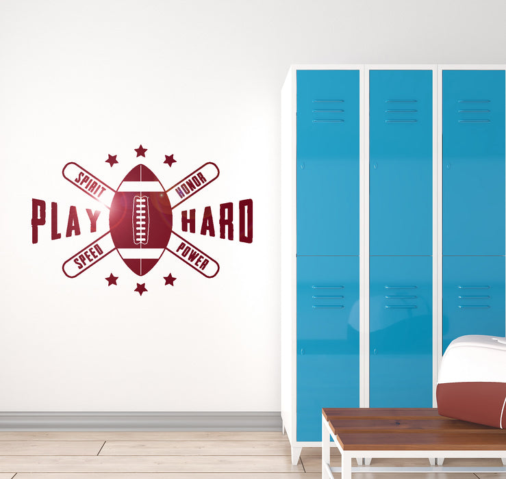 Vinyl Wall Decal American Football Quote Ball Boy Room Stickers Mural Unique Gift (ig3512)