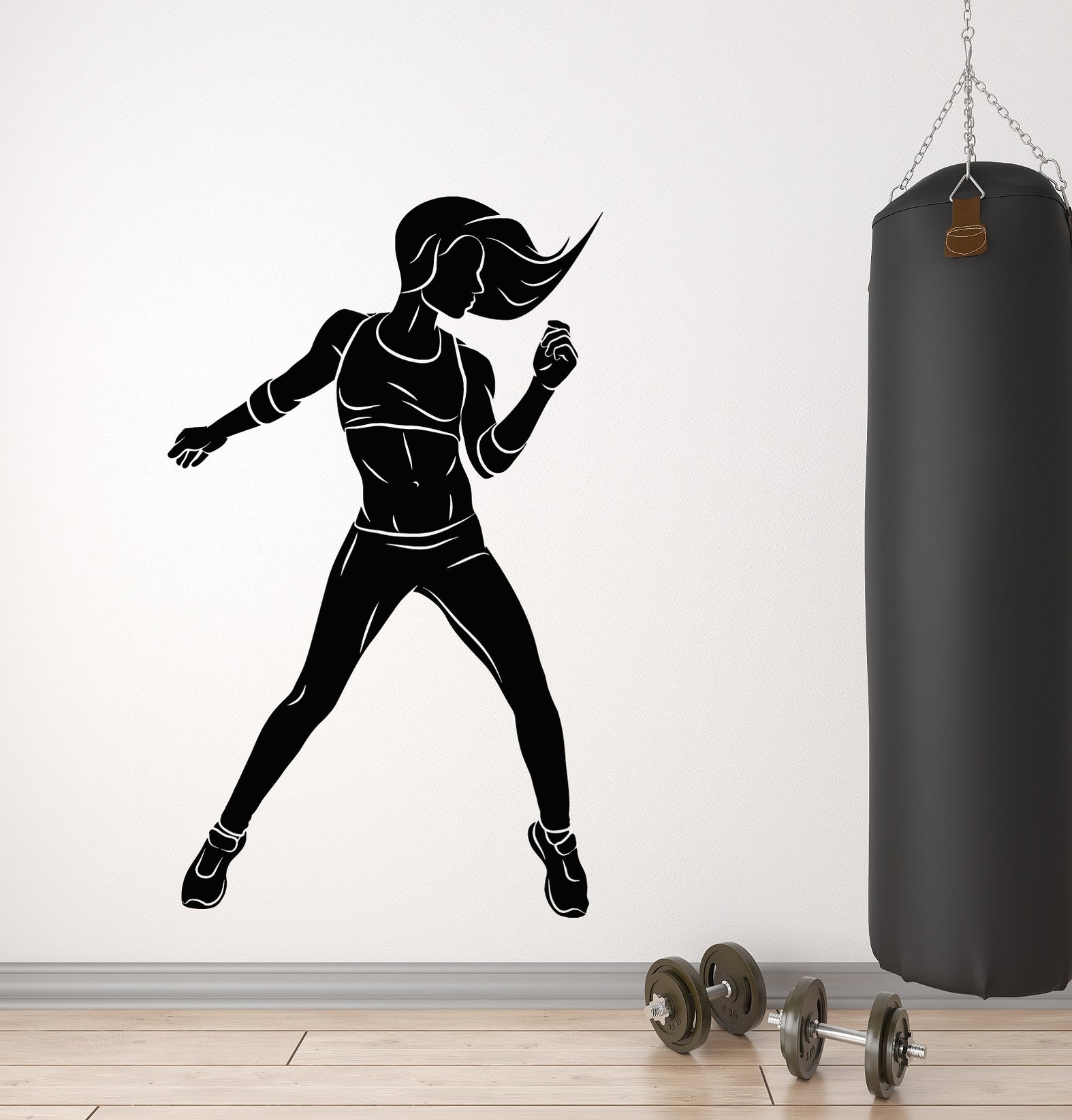 Vinyl Wall Decal Sport Sexy Girl Fitness Room Beauty Body Motivation S — Wallstickers4you 7119