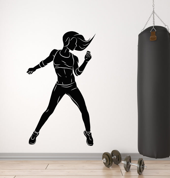 Vinyl Wall Decal Sport Sexy Girl Fitness Room Beauty Body Motivation Stickers Mural (g8426)