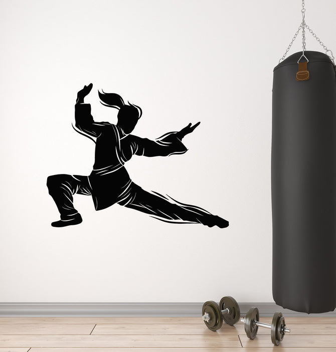 Vinyl Wall Decal Martial Arts Karate Sports Sexy Girl Fight Stickers Mural (g3905)