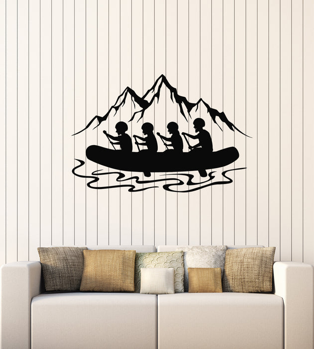Vinyl Wall Decal Rafting Hobby River Extreme Sports Alloy Stickers Mural (g4482)