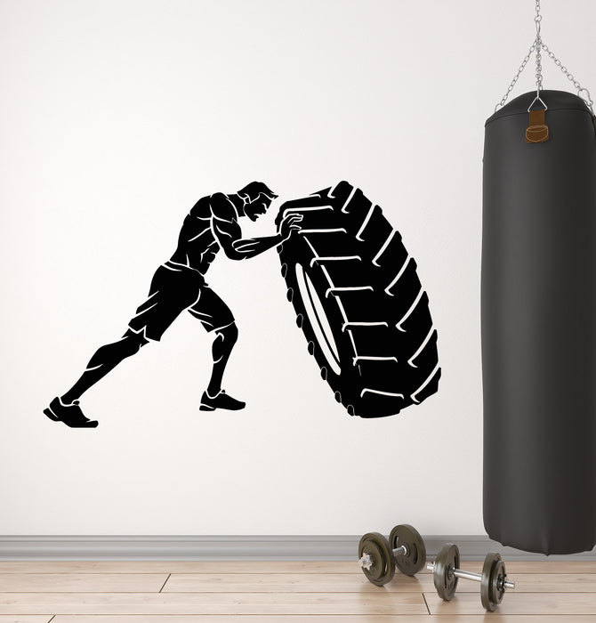 Vinyl Wall Decal Fighter Iron Sports Gym Motivation Decor Stickers Mural (g5031)
