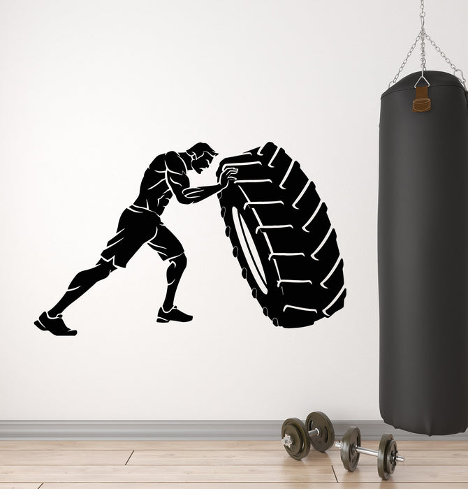 Autocollant mural en vinyle Fighter Iron Sports Gym Motivation Décor Autocollants Mural (g5031)