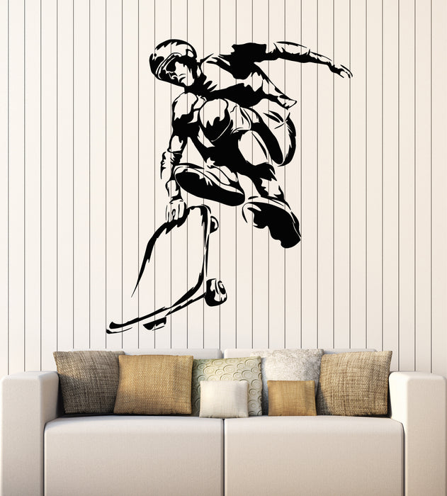 Vinyl Wall Decal Sport Skateboarder Picture Jumping Teen Room Stickers Mural (g5693)