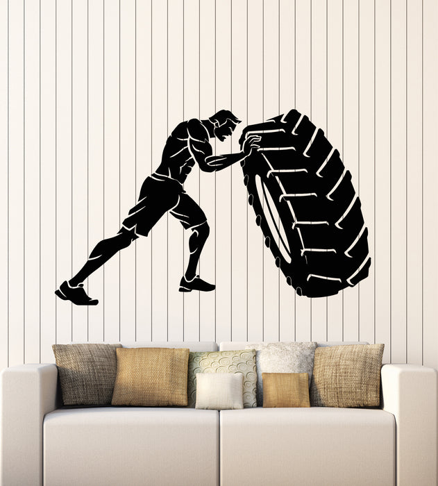 Autocollant mural en vinyle Fighter Iron Sports Gym Motivation Décor Autocollants Mural (g5031)