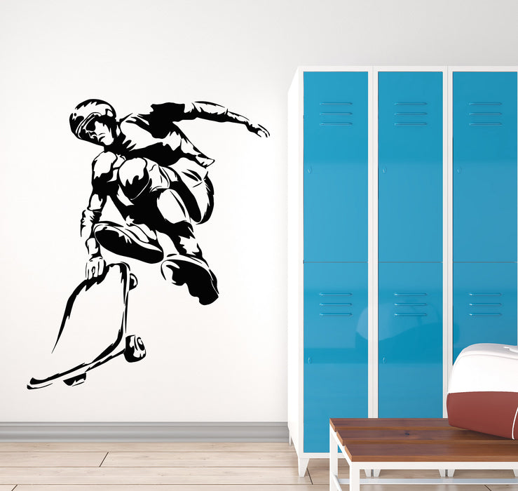 Vinyl Wall Decal Sport Skateboarder Picture Jumping Teen Room Stickers Mural (g5693)