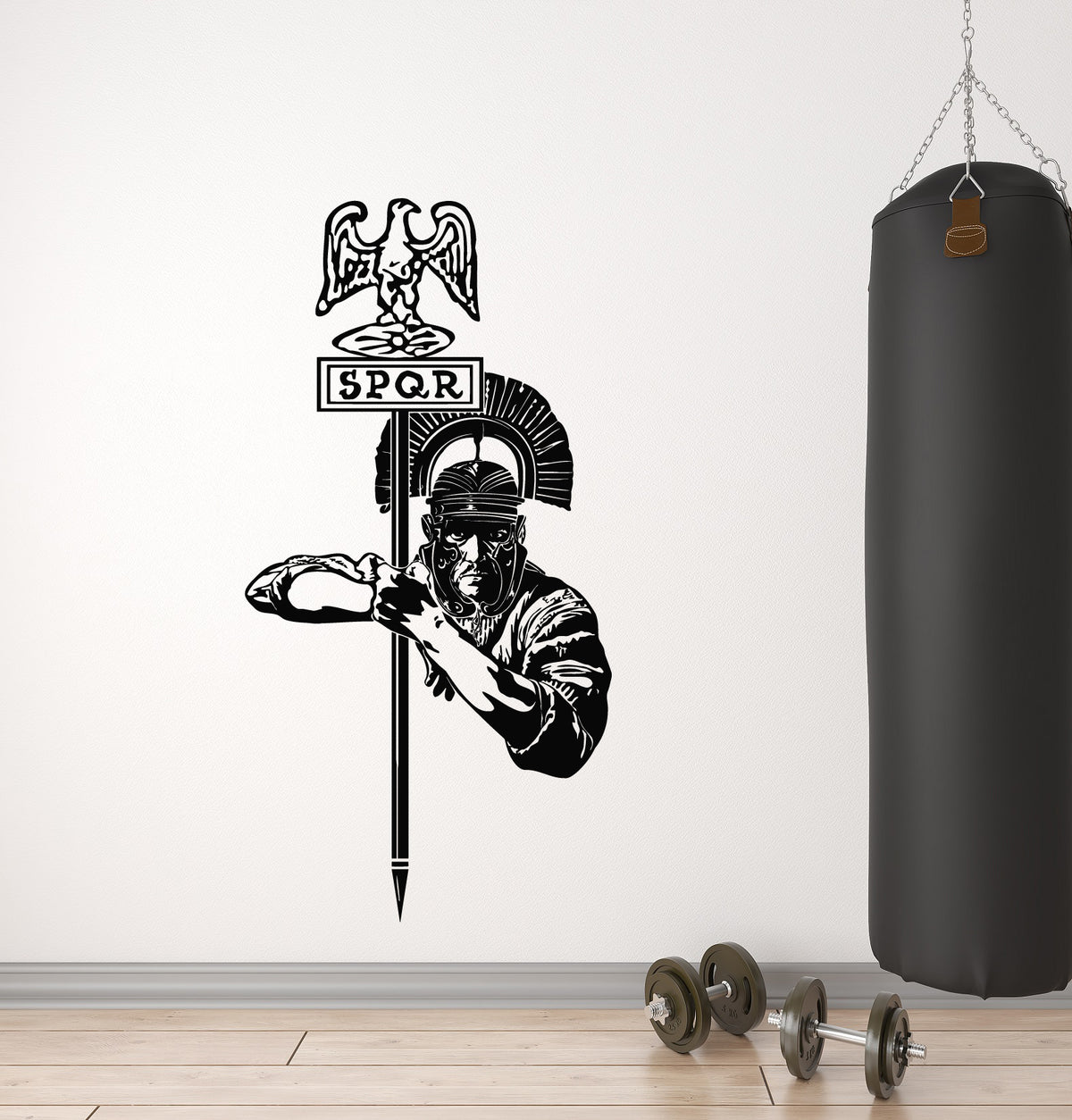 Vinyl Wall Decal Roman Centurion With Eagle SPQR Ancient World Sticker — Wallstickers4you