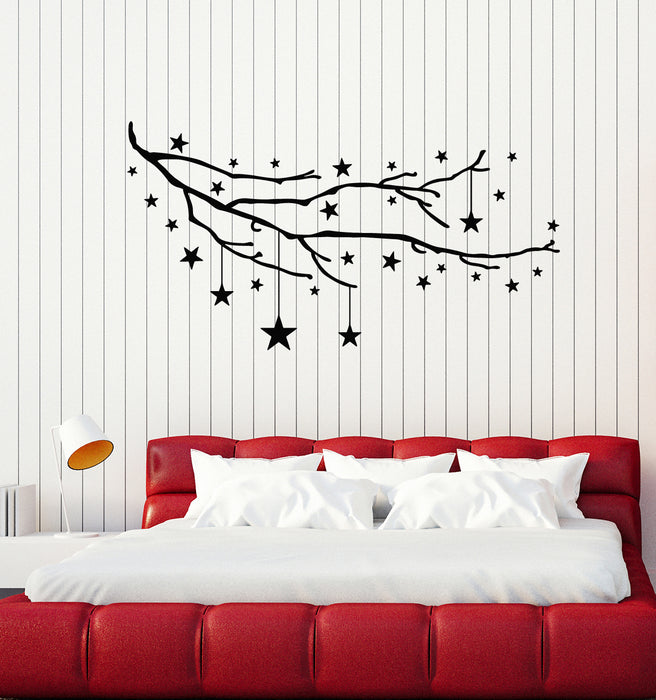 Vinyl Wall Decal Tree Branch Night Stars Child Room Bedroom Stickers Mural (g3372)