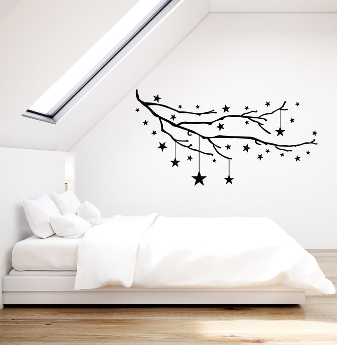 Vinyl Wall Decal Tree Branch Night Stars Child Room Bedroom Stickers Mural (g3372)