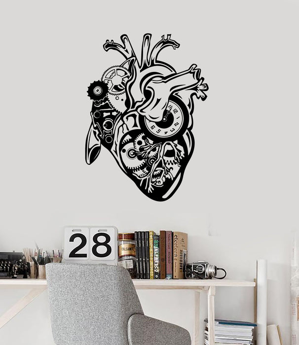 Wall Sticker Vinyl Decal Steampunk Mechanical Heart Motor Engine Uniqu —  Wallstickers4you