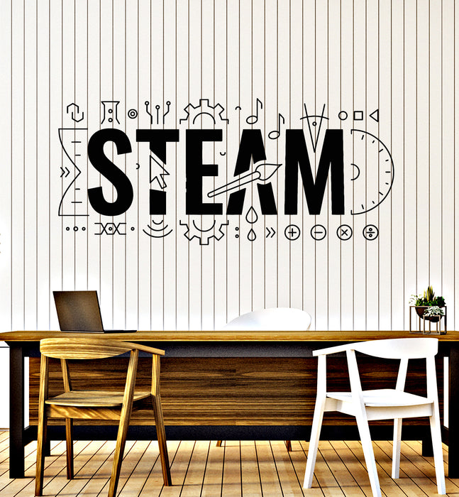 Vinyl Wall Decal Steam Work Math Symbols School Classroom Stickers Mural (g7331)