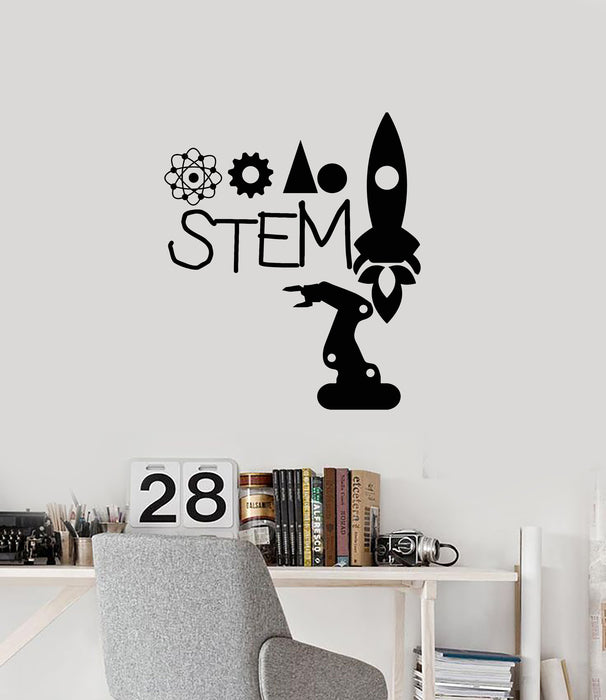 Vinyl Wall Decal Stem Education Science Lab Classroom Interior Idea Stickers Mural (ig5927)