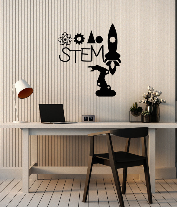 Vinyl Wall Decal Stem Education Science Lab Classroom Interior Idea Stickers Mural (ig5927)