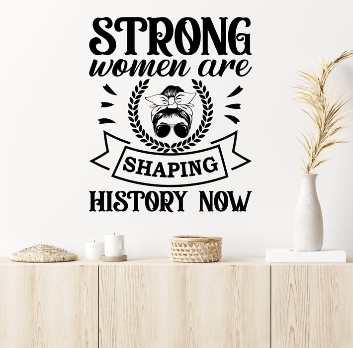 Strong Woman Vinyl Wall Decal Quote Words Lady Boss Female Decor Room Inspire Inspirational Stickers Mural  (ig6472)