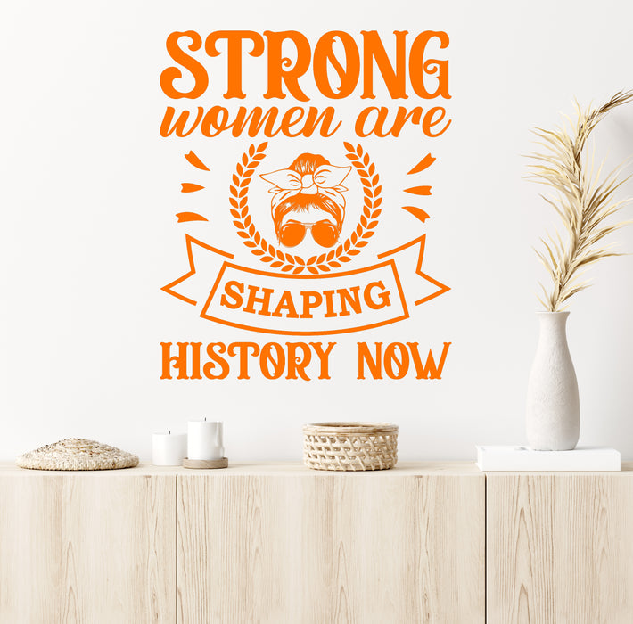 Strong Woman Vinyl Wall Decal Quote Words Lady Boss Female Decor Room Inspire Inspirational Stickers Mural  (ig6472)