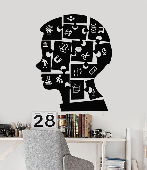 Vinyl Wall Decal Boy Puzzles Education Science Chemistry Physics School Stickers Mural (g946)