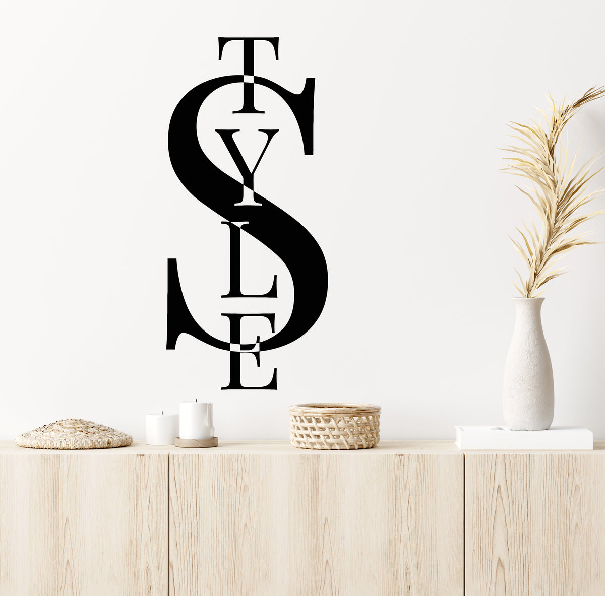 Style Sticker Vinyl Wall Decal Logo Emblem Style Shop Store Fashion Decor Stickers M ...