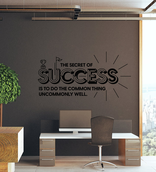 Vinyl Wall Decal Success Secret Motivation Office Words Quote Stickers Mural (g8160)