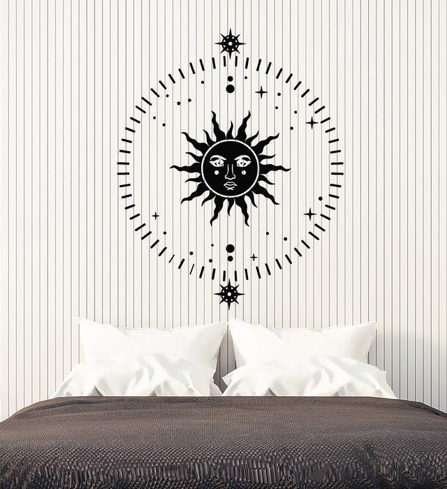 Vinyl Wall Decal Abstract Art Sun Stars Bedroom Design Decor Stickers Mural (g1537)