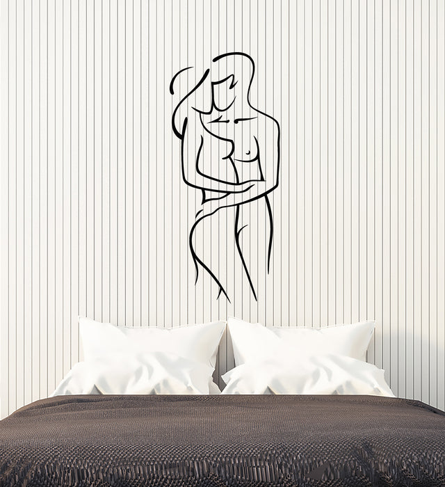 Vinyl Wall Decal Love Couple Sex Shop Naked Woman Man Romance Art Stickers Mural (g1656)