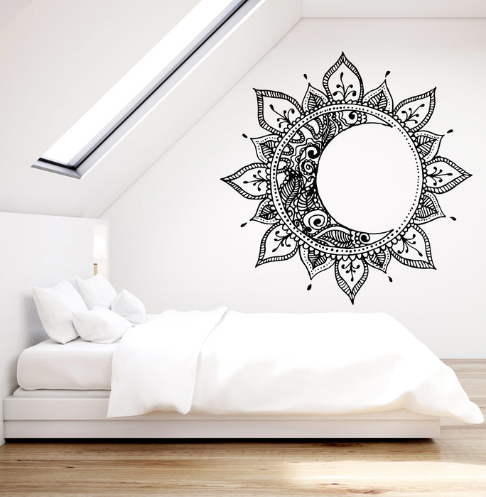 Vinyl Wall Decal Day Night Bedroom Ethnic Art Moon Sun Stickers Mural (g5101)
