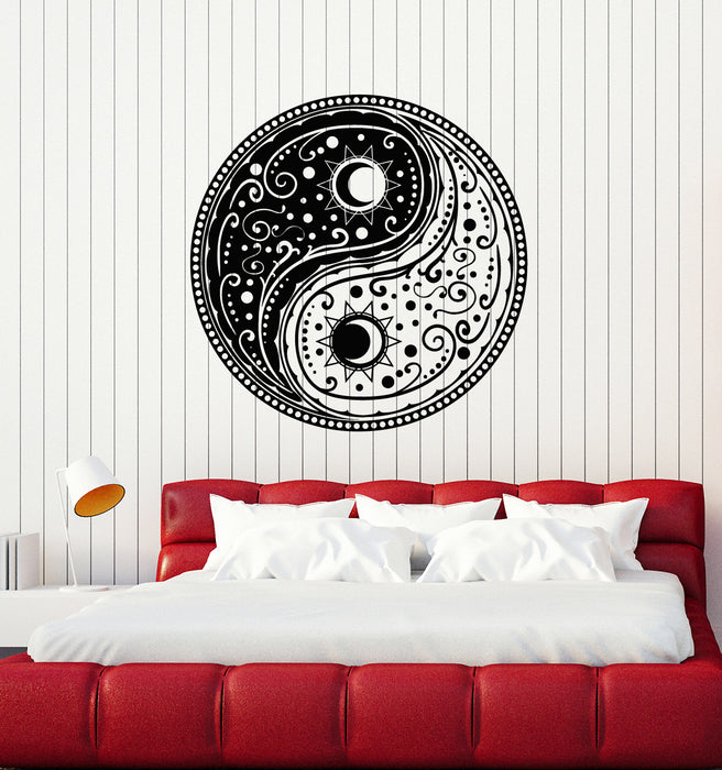 Vinyl Wall Decal Yin Yang Sun Moon Bedroom Ornament Stickers Mural (g4795)