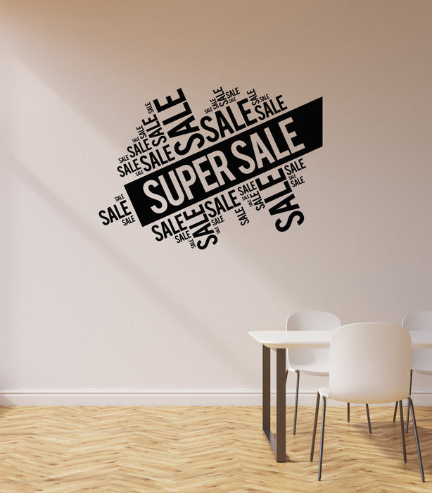 Vinyl Wall Decal Super Sale Words Cloud Shop Store Decor Interior Art Stickers Mural (ig5705)