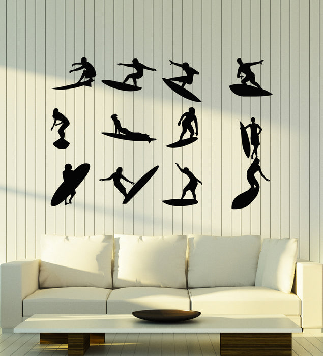 Vinyl Wall Decal Extreme Water Sports Surf Surfing Surfboard Stickers Mural (g6014)