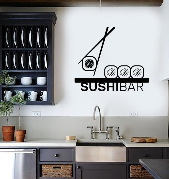 Vinyl Wall Decal Sushi Bar Japanese Food Store Oriental Restaurant Stickers Mural (g4415)