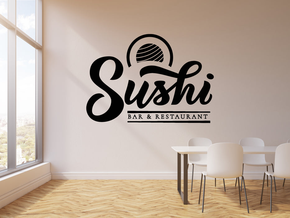 Vinyl Wall Decal Sushi Japanese Food Restaurant Bar Kitchen Stickers Mural (g4332)