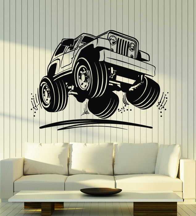Vinyl Wall Decal Big Car Machine Jeep SUV Truck Garage Decor Stickers Mural (g2264)