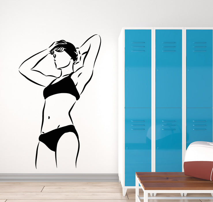 Vinyl Wall Decal Water Swimsuit Water Sport Swimming Pool Stickers Mural (g1288)