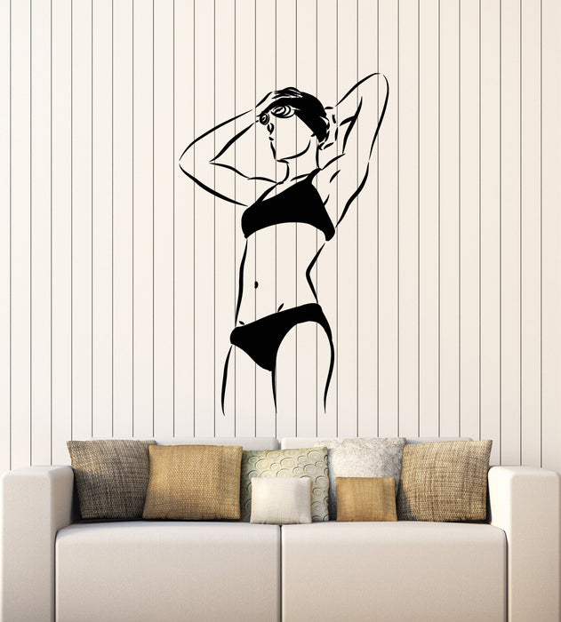 Vinyl Wall Decal Water Swimsuit Water Sport Swimming Pool Stickers Mural (g1288)