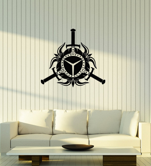 Vinyl Wall Decal Swords Shield Decor Interior Idea for Kids Room Stickers Mural (ig5877)