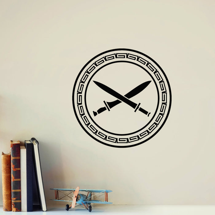 Vinyl Wall Decal Spartan Ancient Warrior Sword Shield Military Stickers Mural (g8125)