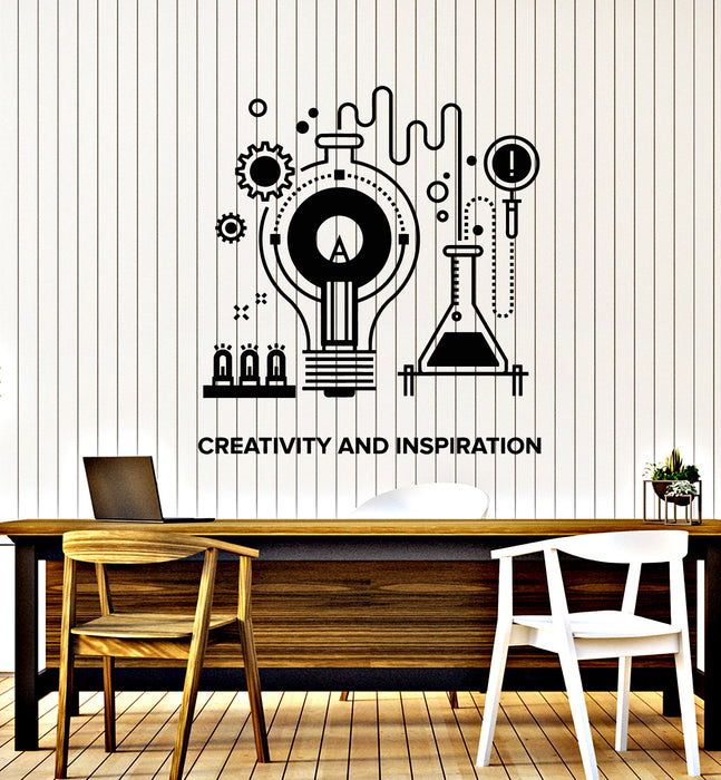 Vinyl Wall Decal School Creative Inspiration Chemistry Table Teen Room Stickers Mural (g1695)