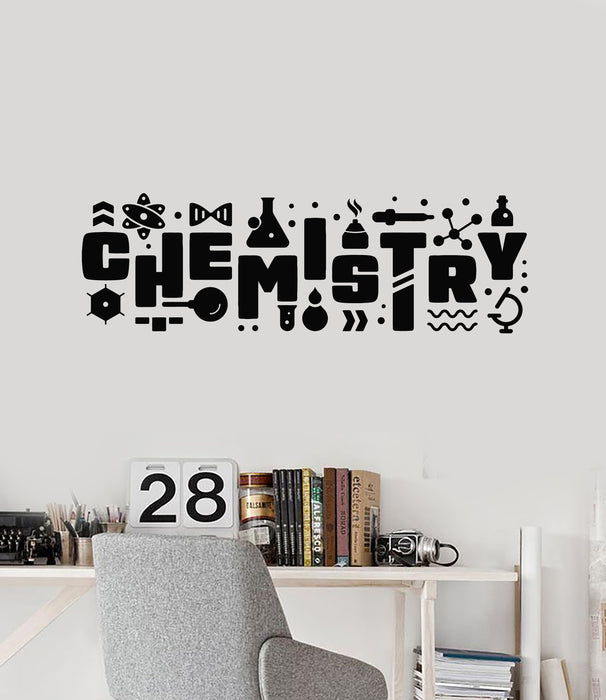 Vinyl Wall Decal Table Teen Room Chemistry Science School Stickers Mural (g7475)