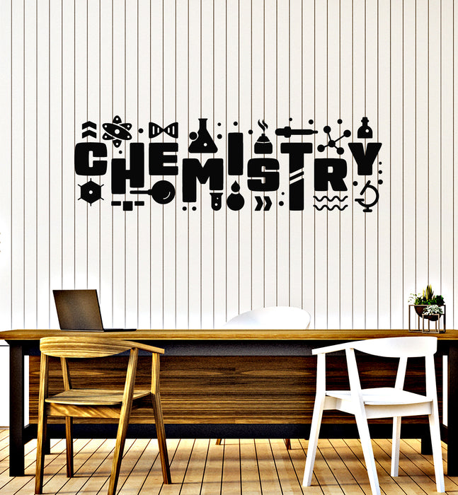 Vinyl Wall Decal Table Teen Room Chemistry Science School Stickers Mural (g7475)